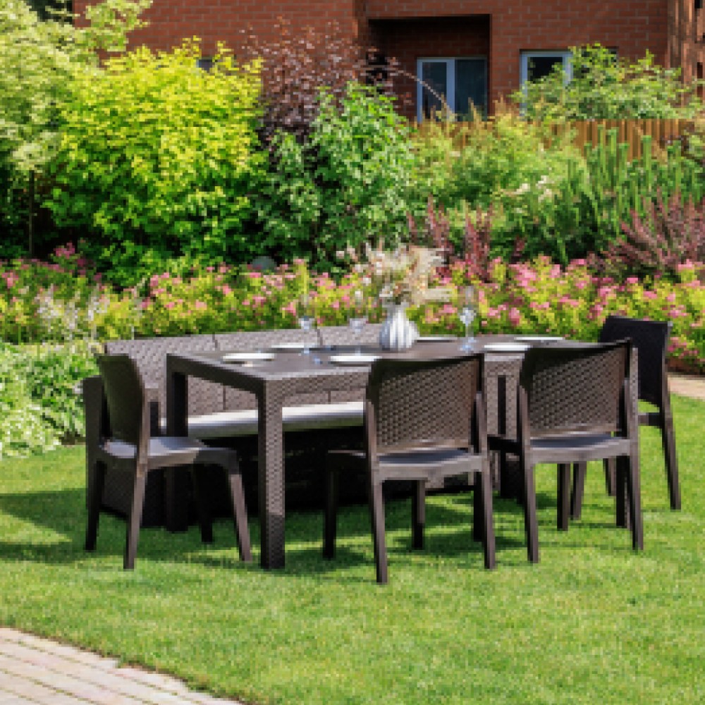 Обеденный комплект Royal Family JULY XL коричневый 6